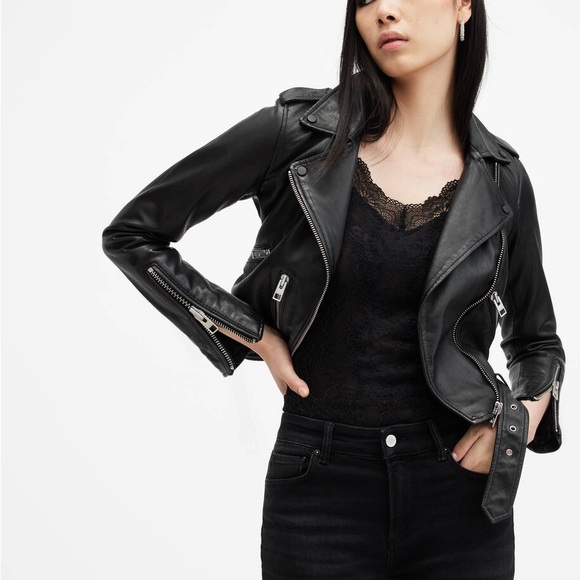 Allsaints Balfern Leather Jacket - Picture 3 of 16